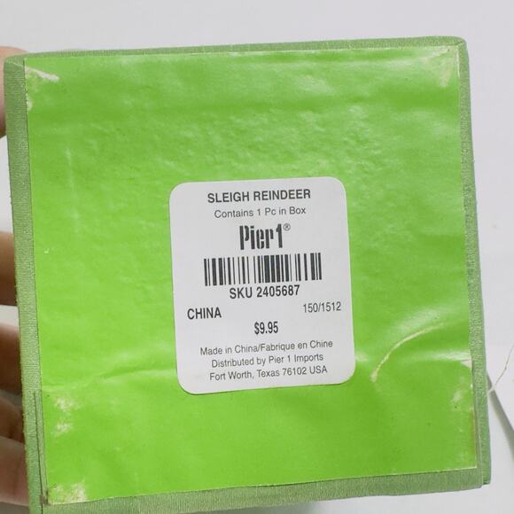 Pier 1 Li Bien 2009 Glass Ornament Santa Sleigh Reindeer Ho Ho Ho Inside Painted - Picture 11 of 12